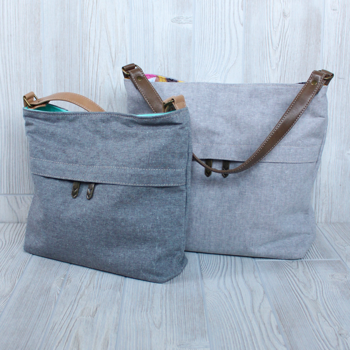 DIY Handbag Sewing Pattern Slouchy Jeans Bag Hobo Bag 